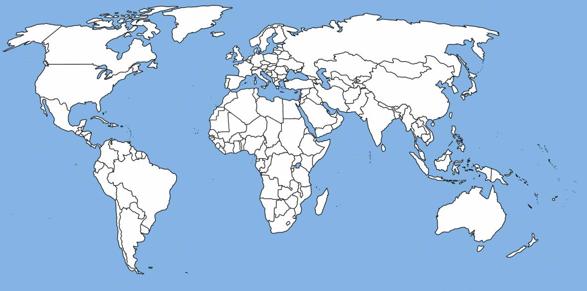 big blank map of south america. Iata World Map.